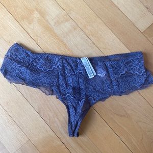 Gray NWT thong panty Victoria’s Secret Dream Angels wide side